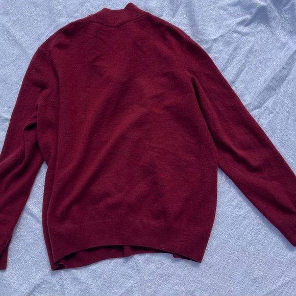 Mantovani Studio 100% Italian Cashmere Sweater Made in Italy Burgundy Men XLarge - Picture 4 of 4